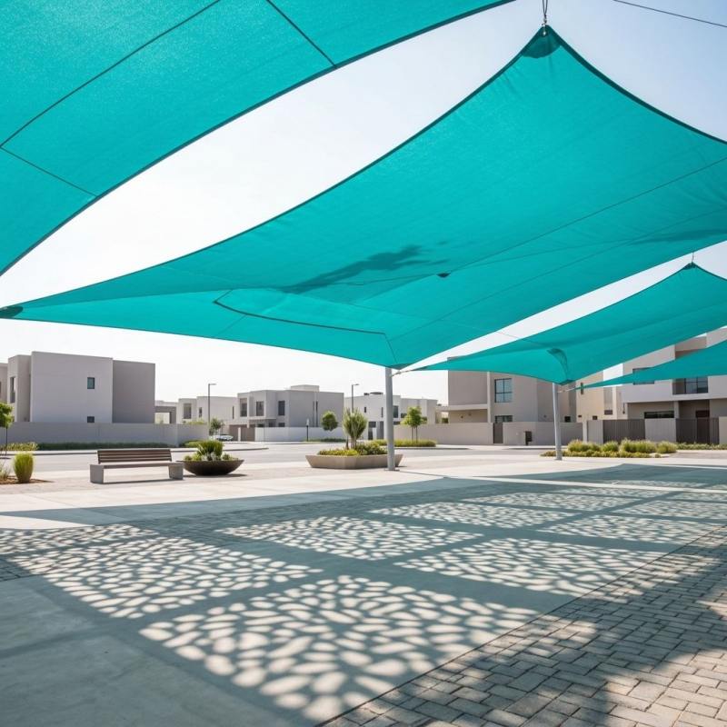 Vela de sombra 100% Virgen HDPE Bloque UV Toldo de malla permeable
